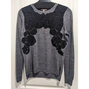 Rebecca Taylor | Lightweight wool blend lace-front sweater
